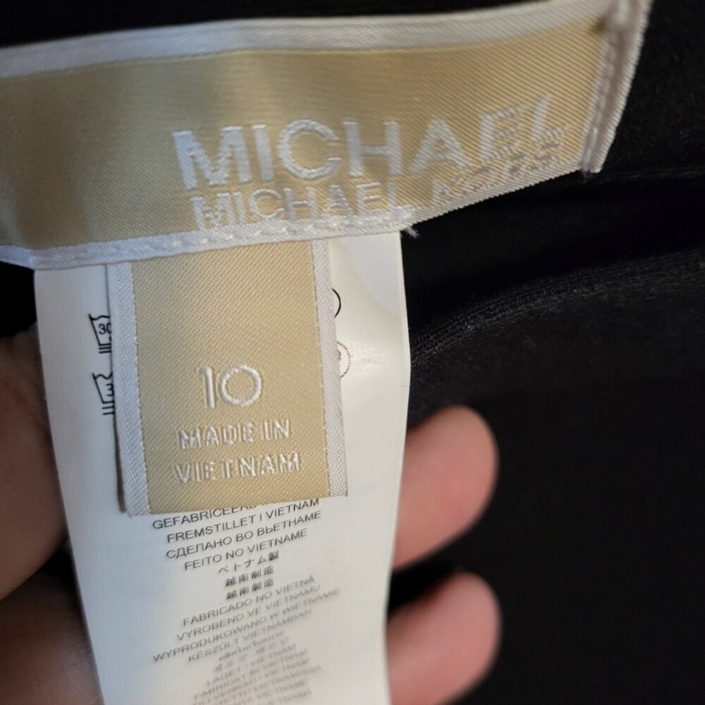 NWT MICHAEL KORS BLACK TROUSER PANTS SZ 10 - Picture 5 of 7